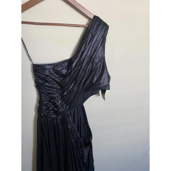 retrofete dress Womens Black Long one shoulder gown size XL $575 - Picture 9 of 9